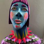 Shine, 2022.
clay, found mannequin, acrylic gouache, laser cut mylar