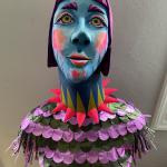 Shine, 2022.
clay, found mannequin, acrylic gouache, laser cut mylar