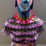 Shine, 2022.
clay, found mannequin, acrylic gouache, laser cut mylar