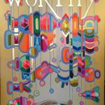 Worthy Detail
2016
acrylic, acrylic gouache, and gold leaf on hollow core door
6'8"x3'