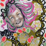 Joy Seeker, 2021.
Watercolor, acrylic gouache, gold leaf