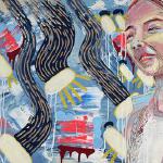 Exit Wounds: Lessons in Forgiveness, 2022.
spray paint, acrylic, acrylic gouache